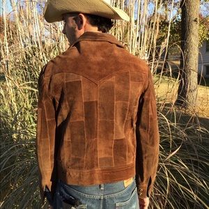 Men’s Western 70s Cowhide Suede Snap  jacket Sz 40